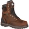 Georgia Boot Brookville, Men's Waterproof Work Boot, 9.5 M, Leather, 8 in Height, Dark Brown G9134 - alternate 1